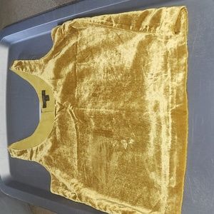 J.Crew Velvet Tank Gold Scoop Neck Sleeveless Cami size 2.